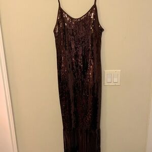 Chocolate Fringe sequin dress